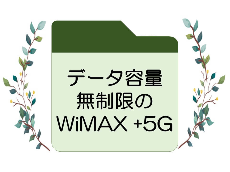 データ容量無制限のWiMAX+5G